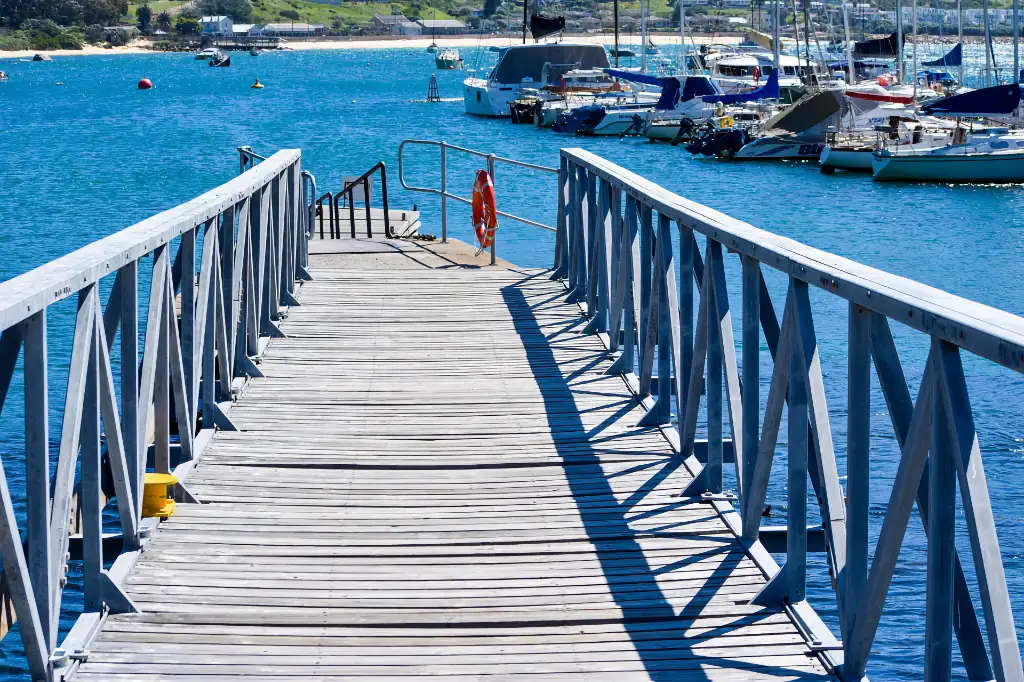 simons town yacht club walkway to moorings